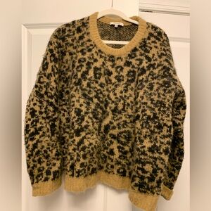 Madewell Thick Leopard Alpaca Sweater